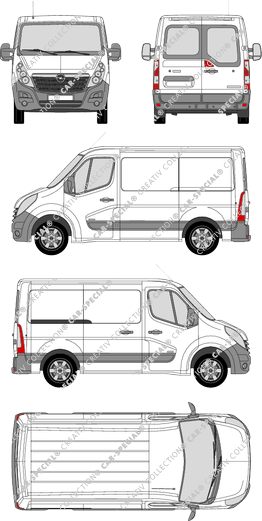 Opel Movano, FWD, van/transporter, L1H1, rear window, Rear Wing Doors, 1 Sliding Door (2010)