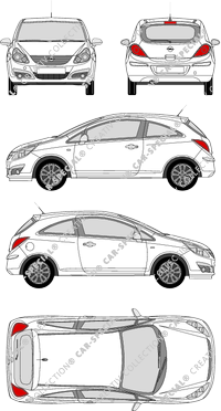 Opel Corsa Kombilimousine, 2010–2011 (Opel_277)