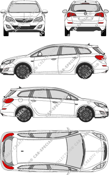 Opel Astra Sports Tourer break, 2010–2012 (Opel_279)