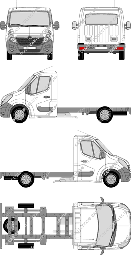 Opel Movano Chassis for superstructures, 2010–2019 (Opel_280)