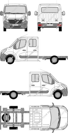Opel Movano Châssis pour superstructures, 2010–2019 (Opel_284)