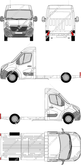 Opel Movano, châssis da piattaforma, L2H2, cabina individual (2010)