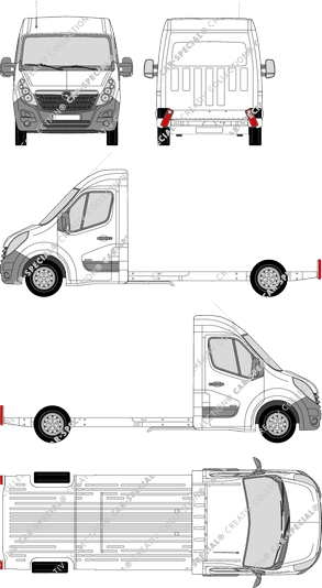 Opel Movano platform chassis, 2010–2019 (Opel_291)