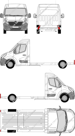 Opel Movano châssis plateau, 2010–2019 (Opel_291)