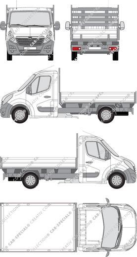 Opel Movano tipper lorry, 2010–2019 (Opel_292)