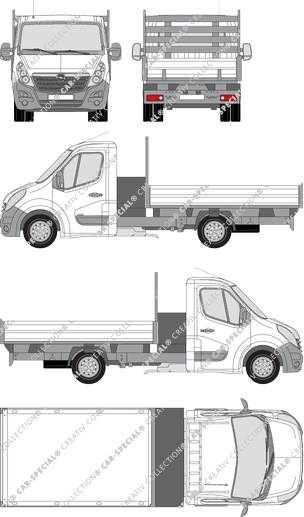Opel Movano tipper lorry, 2010–2019 (Opel_293)