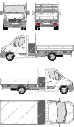 Opel Movano Zwillingsbereifung, Zwillingsbereifung, camión basculador, L3H1, cabina individual (2010)