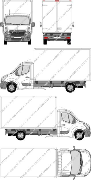Opel Movano, Box bodies, L3H1, single cab (2010)