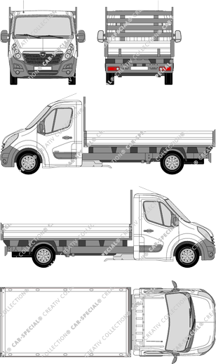 Opel Movano, Pritsche, L3H1, Einzelkabine (2010)