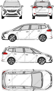 Opel Zafira break, 2011–2016 (Opel_306)