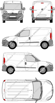 Opel Combo, van/transporter, L1H1, Rear Flap (2012)