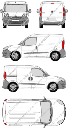 Opel Combo, furgone, L1H1, Rear Flap, 1 Sliding Door (2012)