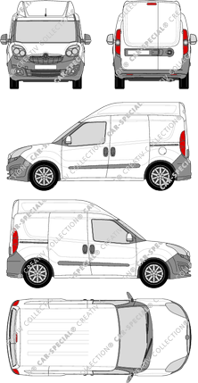 Opel Combo, furgone, L1H2, Rear Wing Doors, 2 Sliding Doors (2012)