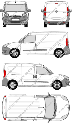 Opel Combo, fourgon, L2H1, Rear Flap, 1 Sliding Door (2012)