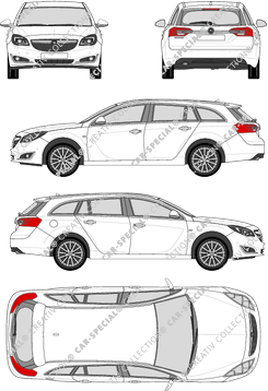 Opel Insignia Sports Tourer station wagon, 2014–2017 (Opel_362)