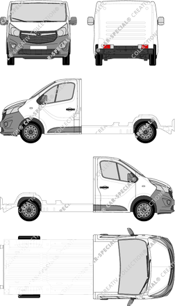 Opel Vivaro, châssis da piattaforma, cabina individual (2014)