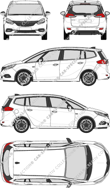 Opel Zafira station wagon, 2016–2019 (Opel_428)