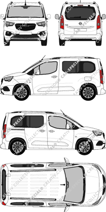 Opel Combo Life, van/transporter, Rear Flap, 1 Sliding Door (2018)