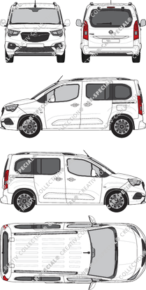 Opel Combo Life, van/transporter, Rear Flap, 2 Sliding Doors (2018)