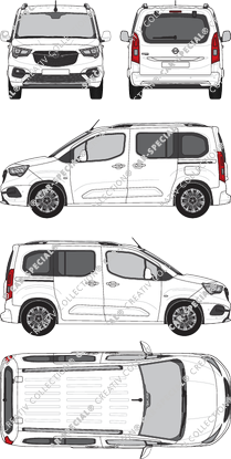 Opel Combo Life, furgón, Rear Flap, 2 Sliding Doors (2018)