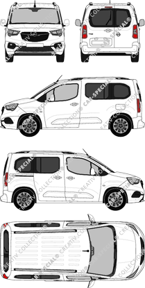 Opel Combo Life, van/transporter, Rear Wing Doors, 1 Sliding Door (2018)