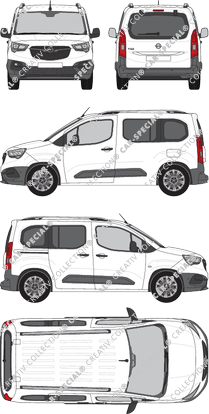 Opel Combo Cargo, Cargo, van/transporter, Rear Flap, 1 Sliding Door (2018)