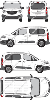 Opel Combo Cargo, Cargo, van/transporter, Rear Flap, 2 Sliding Doors (2018)