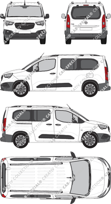 Opel Combo Cargo, Cargo, XL, van/transporter, Rear Flap, 1 Sliding Door (2018)