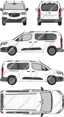 Opel Combo Cargo, Cargo, XL, furgone, Rear Flap, 2 Sliding Doors (2018)