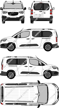 Opel Combo Cargo, Cargo, XL, van/transporter, Rear Wing Doors, 2 Sliding Doors (2018)