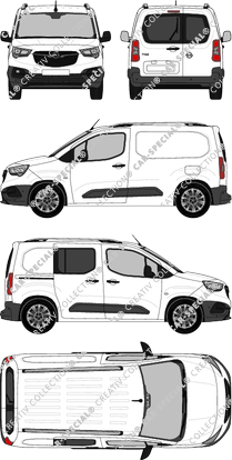 Opel Combo Cargo, Cargo, Kastenwagen, Heck verglast, rechts teilverglast, Rear Wing Doors, 1 Sliding Door (2018)