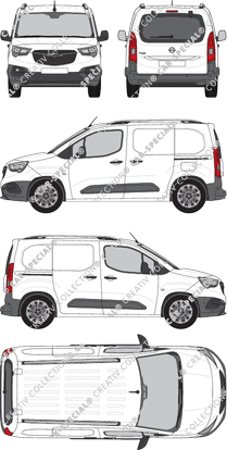 Opel Combo Cargo, Cargo, van/transporter, rear window, Rear Flap, 2 Sliding Doors (2018)