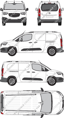 Opel Combo Cargo, Cargo, XL, van/transporter, rear window, Rear Flap, 2 Sliding Doors (2018)