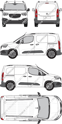 Opel Combo Cargo, Cargo, van/transporter, Rear Flap, 2 Sliding Doors (2018)