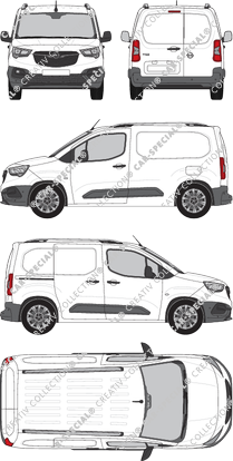 Opel Combo Cargo, Cargo, Kastenwagen, Rear Wing Doors, 1 Sliding Door (2018)