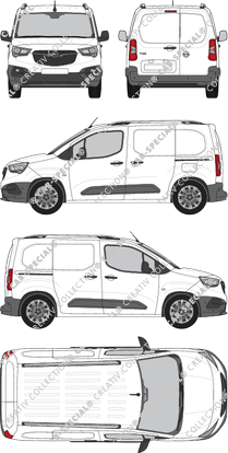 Opel Combo Cargo, Cargo, van/transporter, Rear Wing Doors, 2 Sliding Doors (2018)