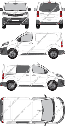 Opel Vivaro Cargo, Kastenwagen, S, Heck verglast, rechts teilverglast, Rear Flap, 1 Sliding Door (2019)