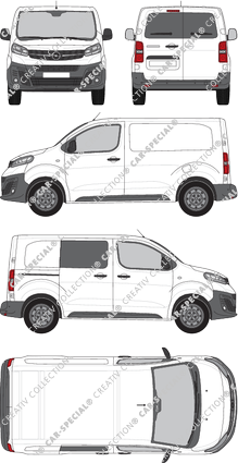 Opel Vivaro Cargo, Kastenwagen, S, Heck verglast, rechts teilverglast, Rear Wing Doors, 1 Sliding Door (2019)