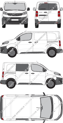 Opel Vivaro Cargo, furgón, S, Heck verglast, rechts teilverglast, Rear Wing Doors, 2 Sliding Doors (2019)