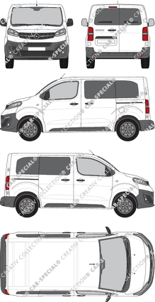 Opel Vivaro, Kleinbus, S, vitré, Rear Wing Doors, 2 Sliding Doors (2019)