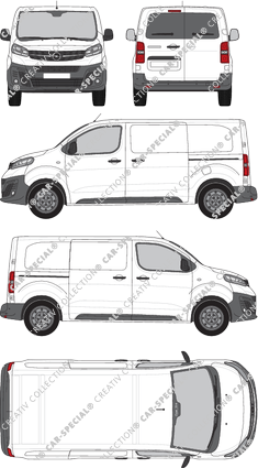 Opel Vivaro Cargo, fourgon, M, Heck verglast, Rear Wing Doors, 2 Sliding Doors (2019)