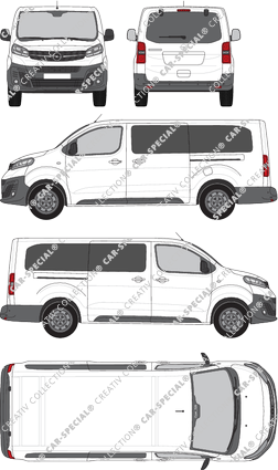 Opel Vivaro, camionnette, L, verglast, Rear Flap, 2 Sliding Doors (2019)