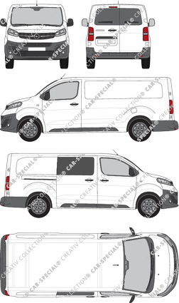 Opel Vivaro Cargo, furgón, L, Heck verglast, rechts teilverglast, Rear Wing Doors, 1 Sliding Door (2019)