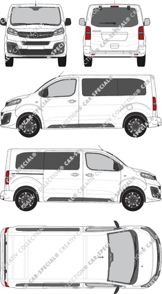 Opel Zafira Life, Station wagon, M, Rear Flap, 1 Sliding Door (2019)