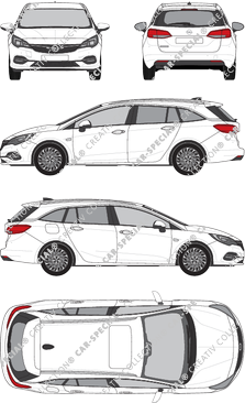 Opel Astra Sports Tourer break, 2019–2022 (Opel_547)