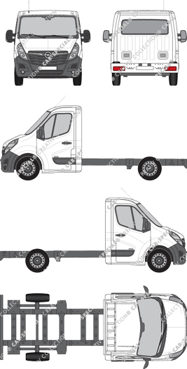 Opel Movano, Chasis para superestructuras, L2H1, cabina individual (2019)