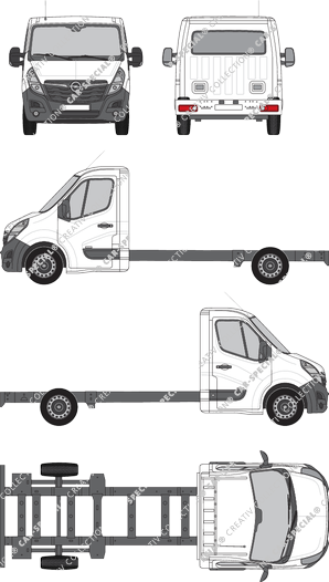 Opel Movano, Châssis pour superstructures, L3H1, cabine Solo (2019)