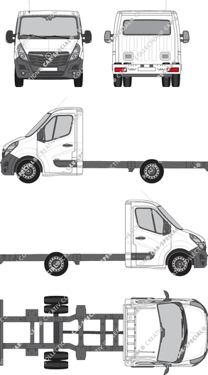 Opel Movano Chassis for superstructures, 2019–2021 (Opel_615)