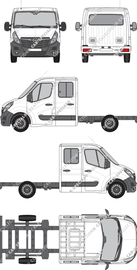 Opel Movano, Fahrgestell für Aufbauten, L2H1, Doppelkabine (2019)