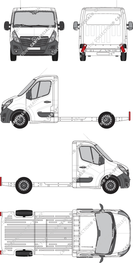 Opel Movano, châssis da piattaforma, L2H1, cabina individual (2019)